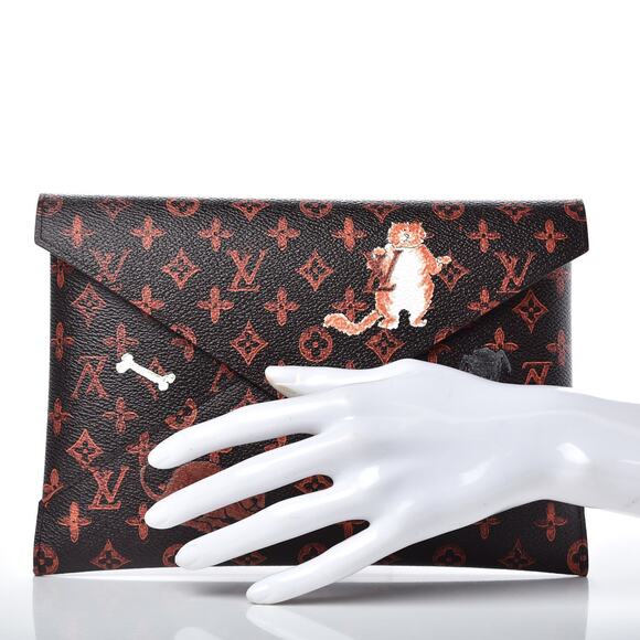 Louis Vuitton Catogram Kirigami bags 3-Pochettes Grace Coddington cats LV Rare - Picture 15 of 15